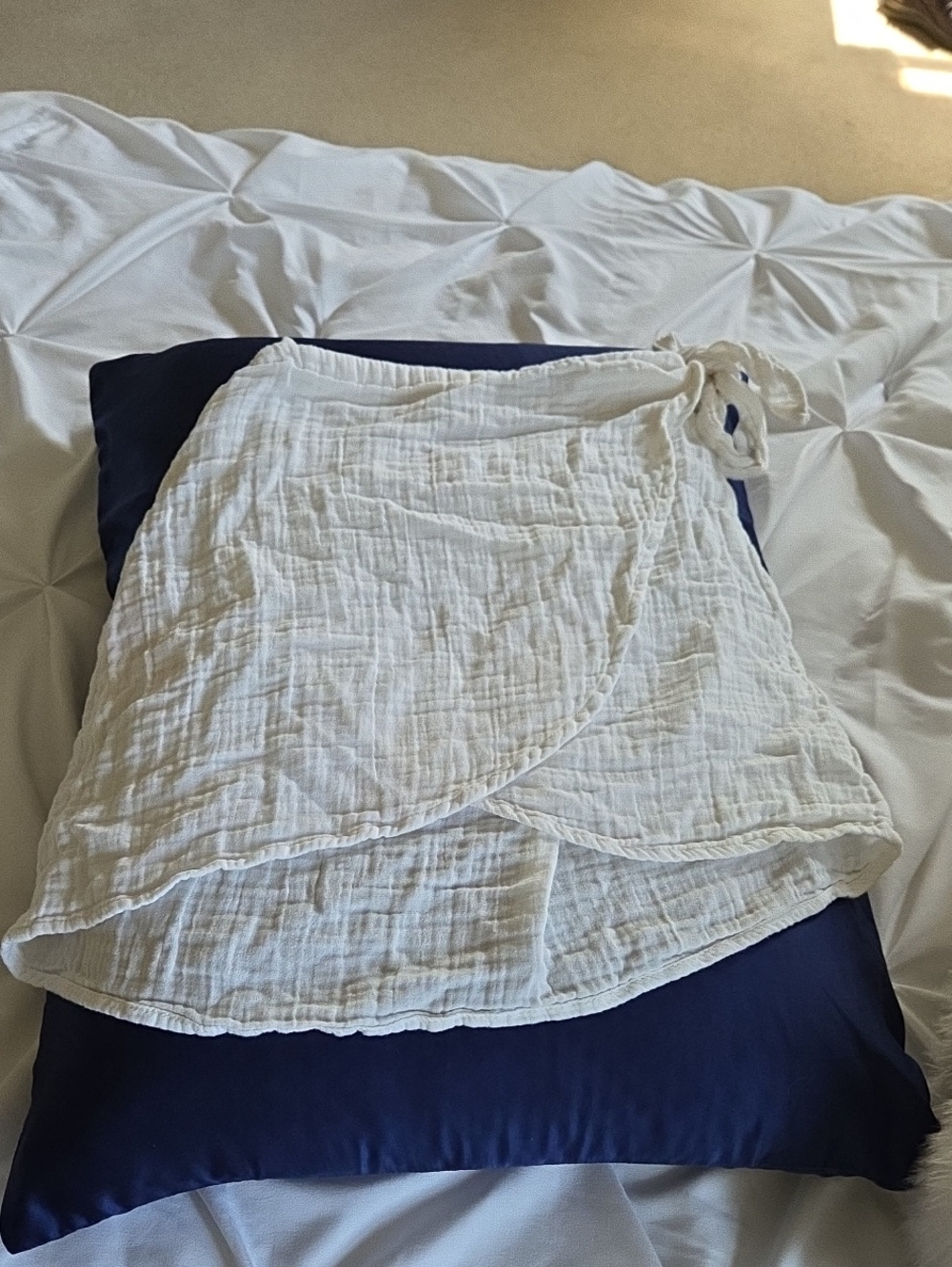 White Wrap-Style Women's Skirt